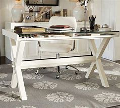 Image result for Pottery Barn Glass Top Desk