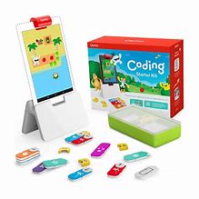 Image result for Osmo - Coding Starter Kit For iPad - 3 Educational Learning Games - Ages 5-10+ - Learn To Code, Coding Basics & Coding Puzzles - STEM Toy (Osmo iPad