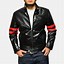 Image result for Red and Black Leather Jacket