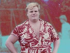 Image result for Chris Farley with Slock Vack Hair