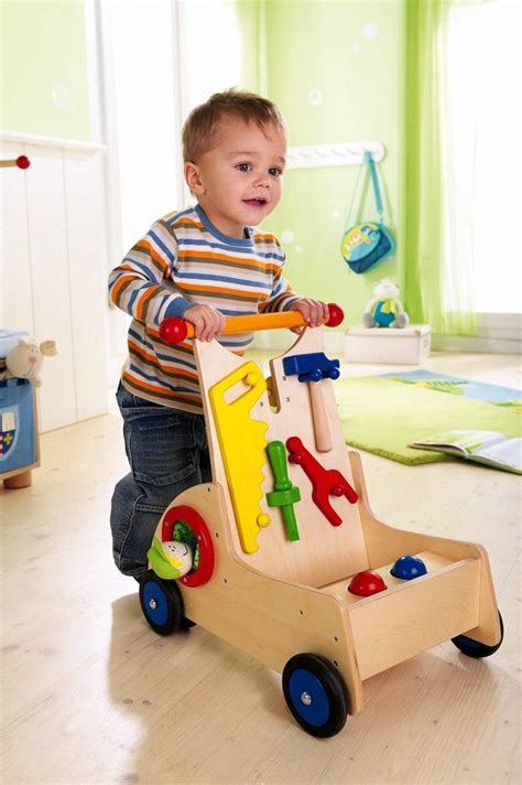 Perfect wooden walker for a 1 year old who is starting to walk  Haba  