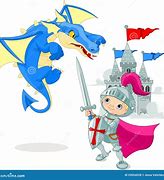 Image result for Knight Slaying Dragon Cartoon