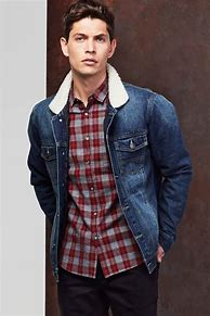 Image result for How to Wear Jean Jacket Men