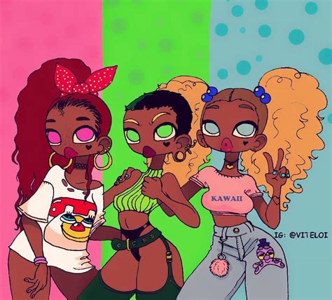 Viteloi Viteloi Discovered By Morella On We Heart It Girl Art Black Girl Art Black Girl Cartoon Black Women Art
