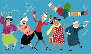 Image result for Partying Old Lady Birthday Cartoons