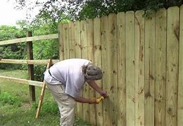 Image result for Installing Wood Fence