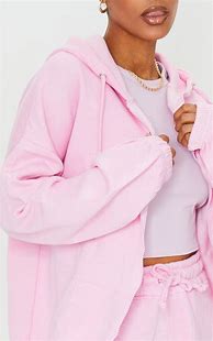 Image result for Oversized Pink Zip Hoodie