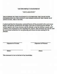 Image result for Victim Personal Statement Template