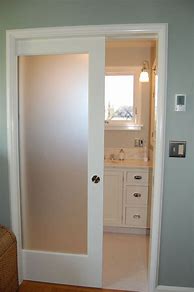 Image result for Interior Single Bathroom Pocket Door