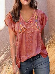 Image result for Short Sleeve Printed Cotton-Blend T-Shirt Multicolor/3XL