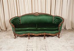 Image result for Antique Velvet Couch