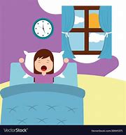 Image result for Girl Waking Up From Bed Cartoon