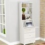 Image result for White Armoire with Desk Between