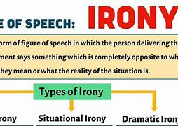 Image result for Irony Figure of Speech Examples