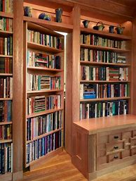 Image result for Hidden Bookcase Door Secret Room Library