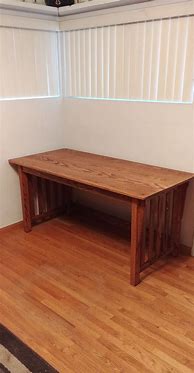 Image result for Mission Style Wooden Desk
