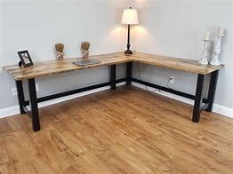 Image result for Black and Wood Custom Desk