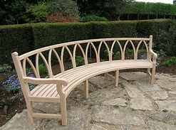 Image result for Curved Wooden Benches Outdoor