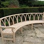Image result for Curved Wood Slat Bench