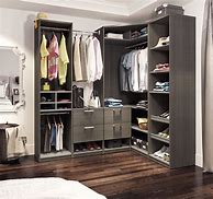 Image result for Walk-In Closet System with Corner Shelves