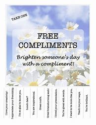 Image result for Free Compliments Take One