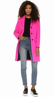 Image result for Hot Pink Wool Coat