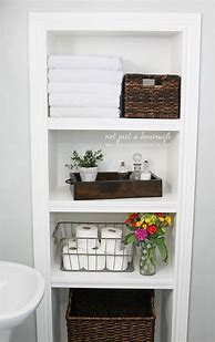 Image result for Small Bathroom Storage Shelves