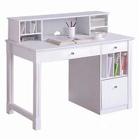 Image result for White Wooden Desk with Hutch