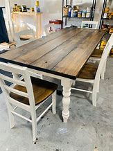 Image result for Farmhouse Kitchen Table with Bench Seating