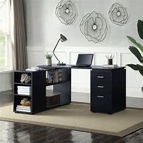 Image result for Black Corner Desk L-Shape