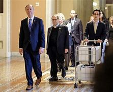 Image result for Impeachment Trial Blond Handing Pens