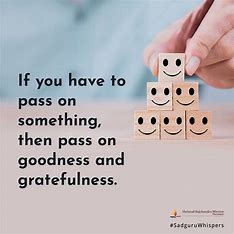 Image result for Passing on goodness