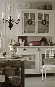 Image result for White Shabby Chic Kitchen Decor