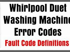 Image result for Whirlpool Duet Washer Clear Error Codes