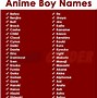 Image result for All Anime Boys Names