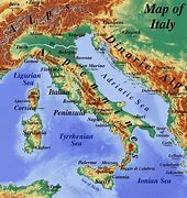 Image result for Italy Topographical and Political Map