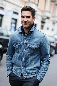 Image result for Denim Jacket Style Men