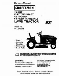 Image result for Craftsman LT1000 Riding Mower Manual