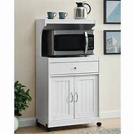 Image result for White Microwave Cart