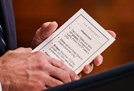 Image result for Biden Press Conference Note Cards