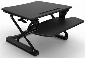 Image result for black sit stand desk converter
