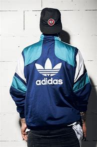 Image result for Adidas Vintage Jacket Blue