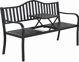 Image result for Metal Patio Bench
