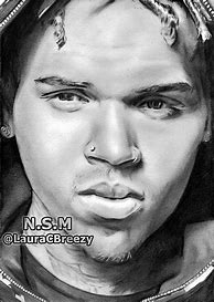Image result for Chris Brown Black and White Image