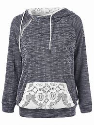 Image result for Lace Trim Hoodie