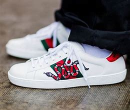 Image result for Ace Gucci Sneakers On Feet
