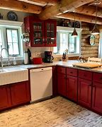 Image result for Farmhouse Red Kitchen