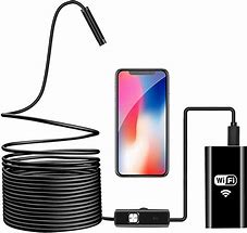 Image result for Wireless Endoscope, Wifi Borescope Inspection Camera 2.0 Megapixels HD Waterproof Snake Camera Pipe Drain With 8 Adjustable Led For Android & Ios
