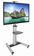 Image result for Rolling TV Stands for Flat Screens
