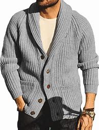 Image result for Cable Knit Sweater Jacket Men's